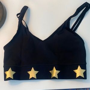Ultracor sports bra with gold stars twice